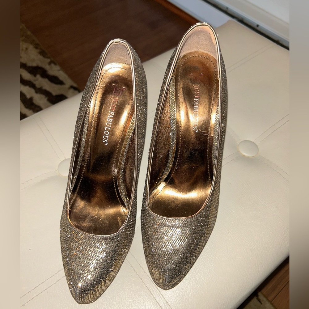 Gold Sparkly Pumps